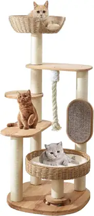 SRC-1023 Solid Rubberwood Cat Trees - PetNordy wholesale cat furniture