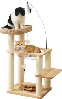 SRC-1025 Solid Rubberwood Cat Trees - PetNordy wholesale cat furniture