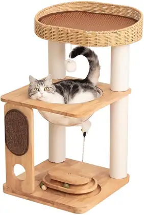SRC-1026 Solid Rubberwood Cat Trees - PetNordy wholesale cat furniture
