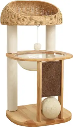 SRC-1028 Solid Rubberwood Cat Trees - PetNordy wholesale cat furniture