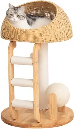 SRC-1030 Solid Rubberwood Cat Trees - PetNordy wholesale cat furniture